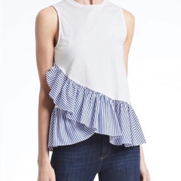 Banana Republic Ruffle Hem Tank - Picture 1 of 4
